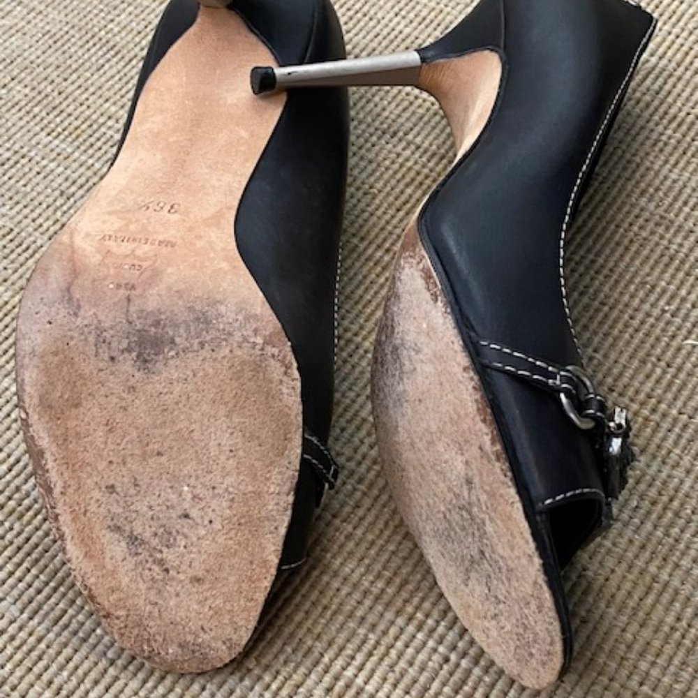 Manolo Blahnik Peep Toe Pumps - Picture 5 of 6